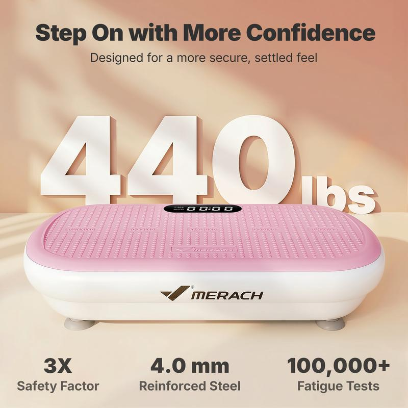 MERACH SummerVibes Vibration Plate Exercise Machine — 440LB Capacity | Bluetooth, Remote & 4 Workout Modes