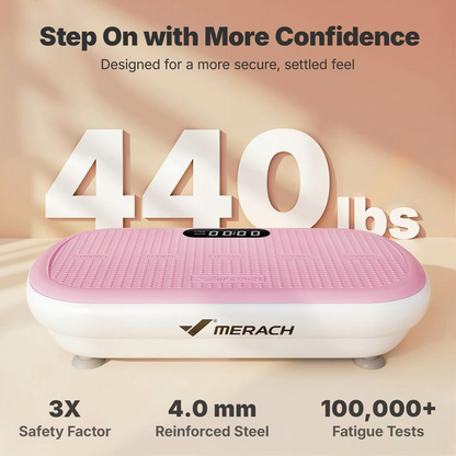 MERACH SummerVibes Vibration Plate Exercise Machine — 440LB Capacity | Bluetooth, Remote & 4 Workout Modes