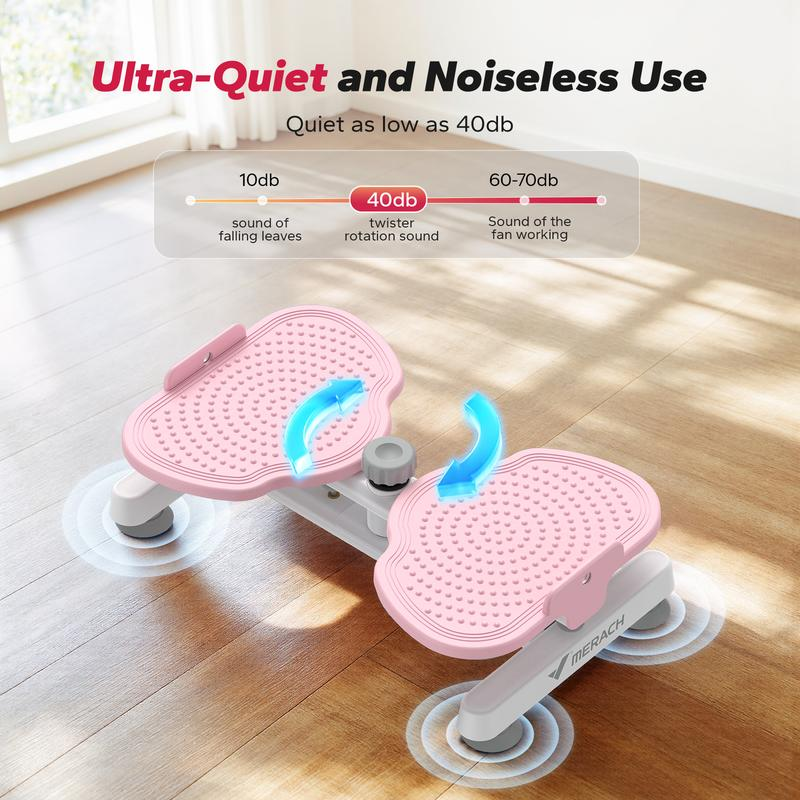 MERACH SummerVibes Waist Twist Machine — Silent Abs & Core Trainer | Non-Slip Twister Board