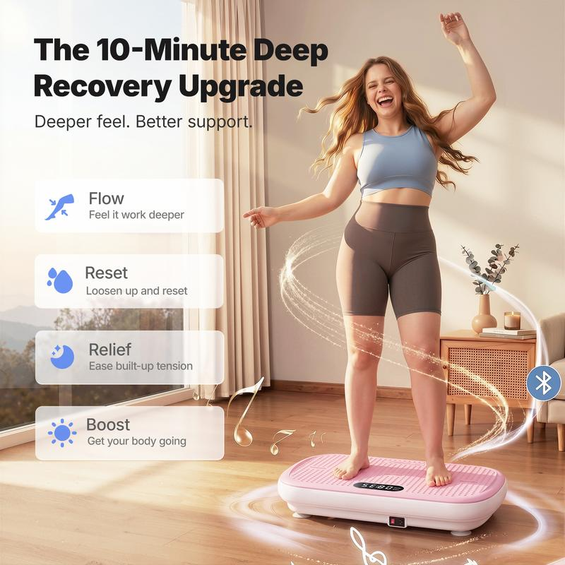 MERACH SummerVibes Vibration Plate Exercise Machine — 440LB Capacity | Bluetooth, Remote & 4 Workout Modes