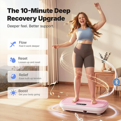 MERACH SummerVibes Vibration Plate Exercise Machine — 440LB Capacity | Bluetooth, Remote & 4 Workout Modes