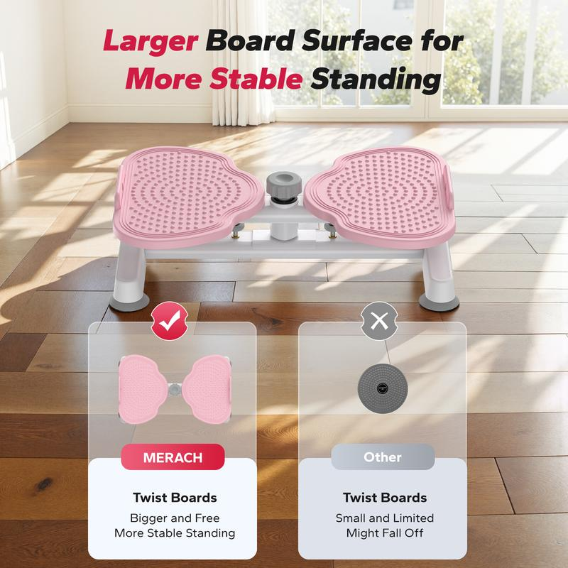 MERACH SummerVibes Waist Twist Machine — Silent Abs & Core Trainer | Non-Slip Twister Board