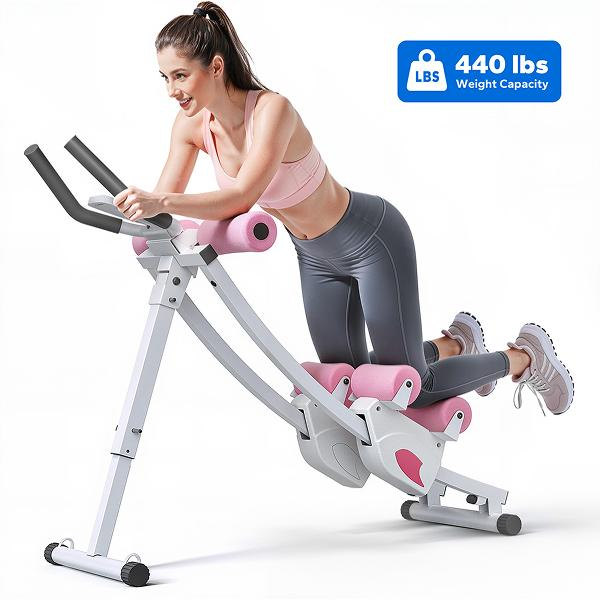 MERACH SummerVibes Dual Track Ab Trainer — 440LB Capacity | LCD Monitor, Foldable & Full Body Toning