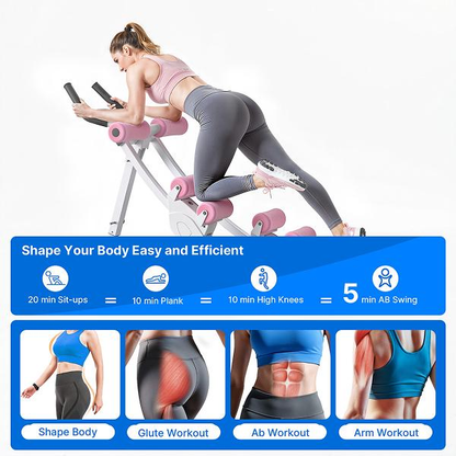MERACH SummerVibes Dual Track Ab Trainer — 440LB Capacity | LCD Monitor, Foldable & Full Body Toning