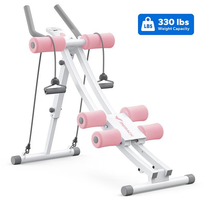 MERACH SummerVibes Dual Track Ab Trainer — 440LB Capacity | LCD Monitor, Foldable & Full Body Toning