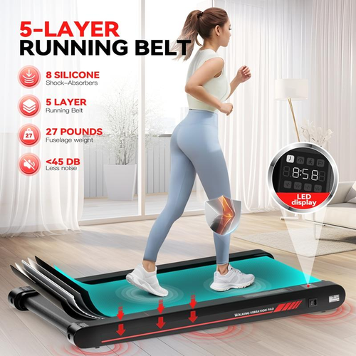 P1 SummerWins Smart Walking Pad — Portable Under Desk Treadmill | Remote & APP Control