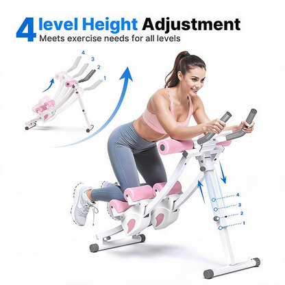 MERACH SummerVibes Dual Track Ab Trainer — 440LB Capacity | LCD Monitor, Foldable & Full Body Toning